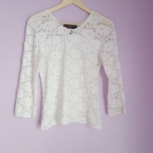 White lace blouse